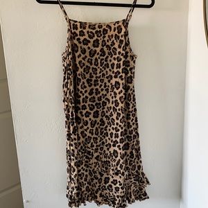 Leopard print casual dress